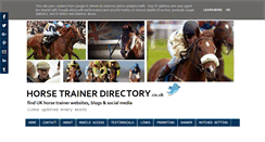 Desktop Screenshot of horsetrainerdirectory.co.uk